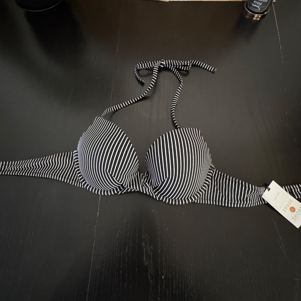 Shade & Shore - High Waist Stripe Caged Bikini Set - Picture 7 of 8